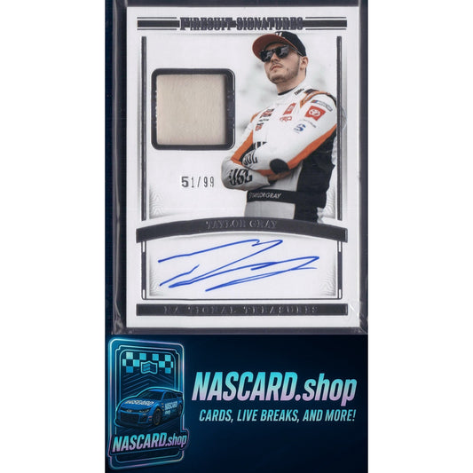 2024 Panini National Treasures #FS-TAY Taylor Gray Firesuit Signatures #/99