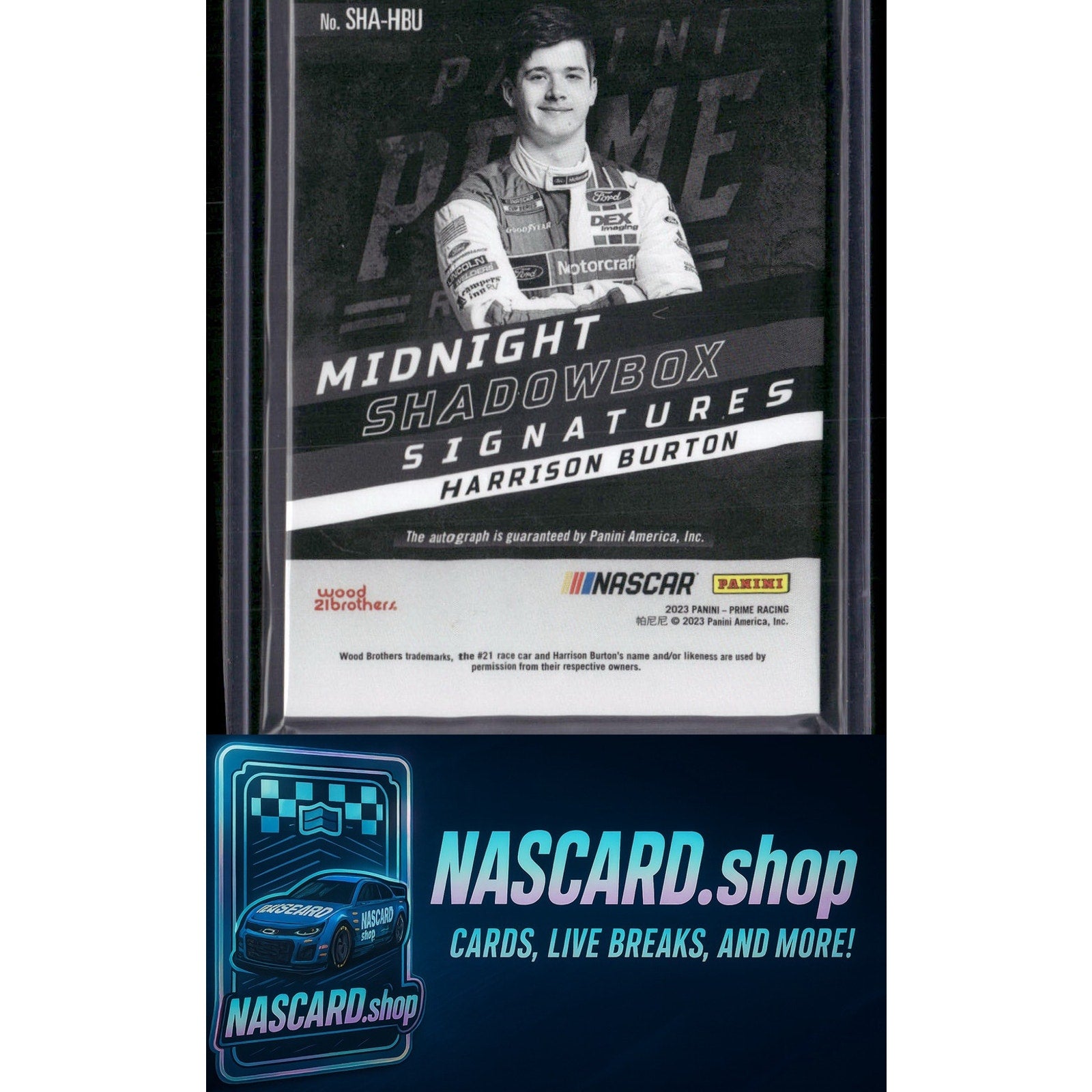 2023 Prime Harrison Burton Midnight Shadowbox Signatures #/99 - NASCARD.shop
