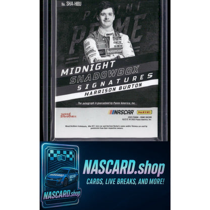 2023 Prime Harrison Burton Midnight Shadowbox Signatures #/99 - NASCARD.shop