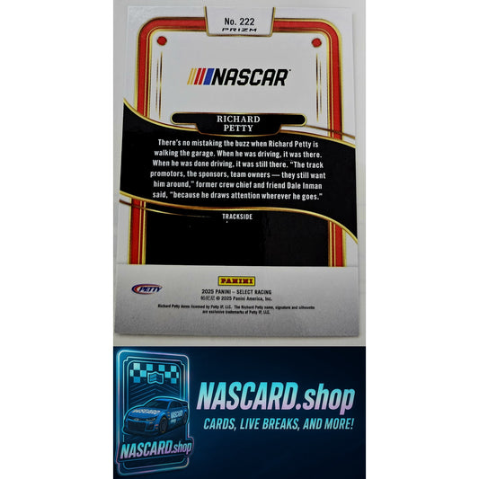 2025 Panini Select Trackside #222 Richard Petty Silver NASCAR Logo SP