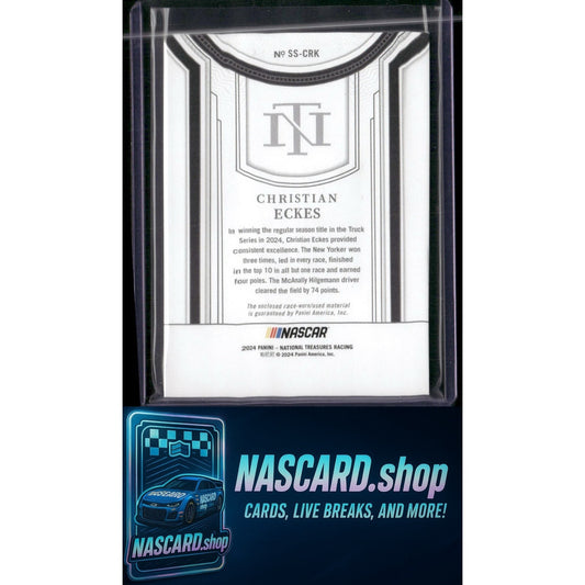 2024 Panini National Treasures #SS-CRK Christian Eckes Silhouettes #/99 - NASCARD.shop