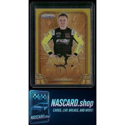 2024 Panini Prizm #14 Justin Haley Pot Of Gold Gold #/10 - NASCARD.shop