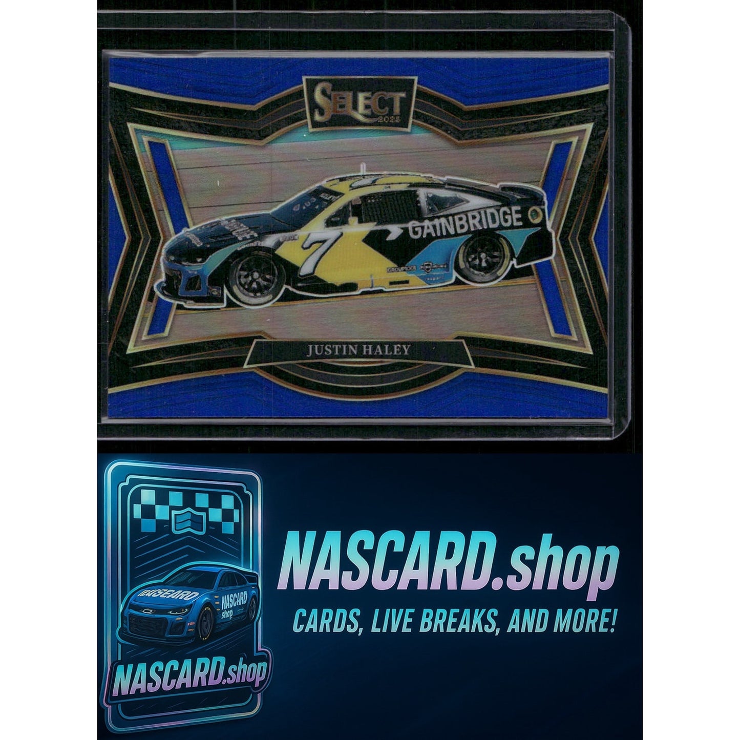 2025 Panini Select Pit Road #164 Justin Haley Blue Prizms #/175 - NASCARD.shop