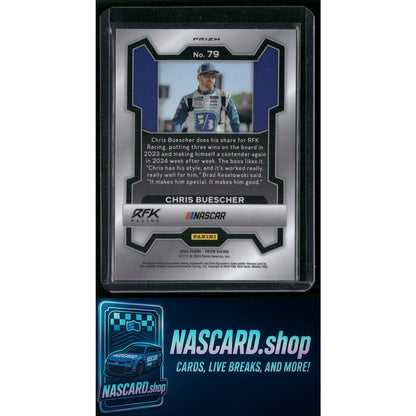 2024 Panini Prizm #79 Chris Buescher White Sparkle