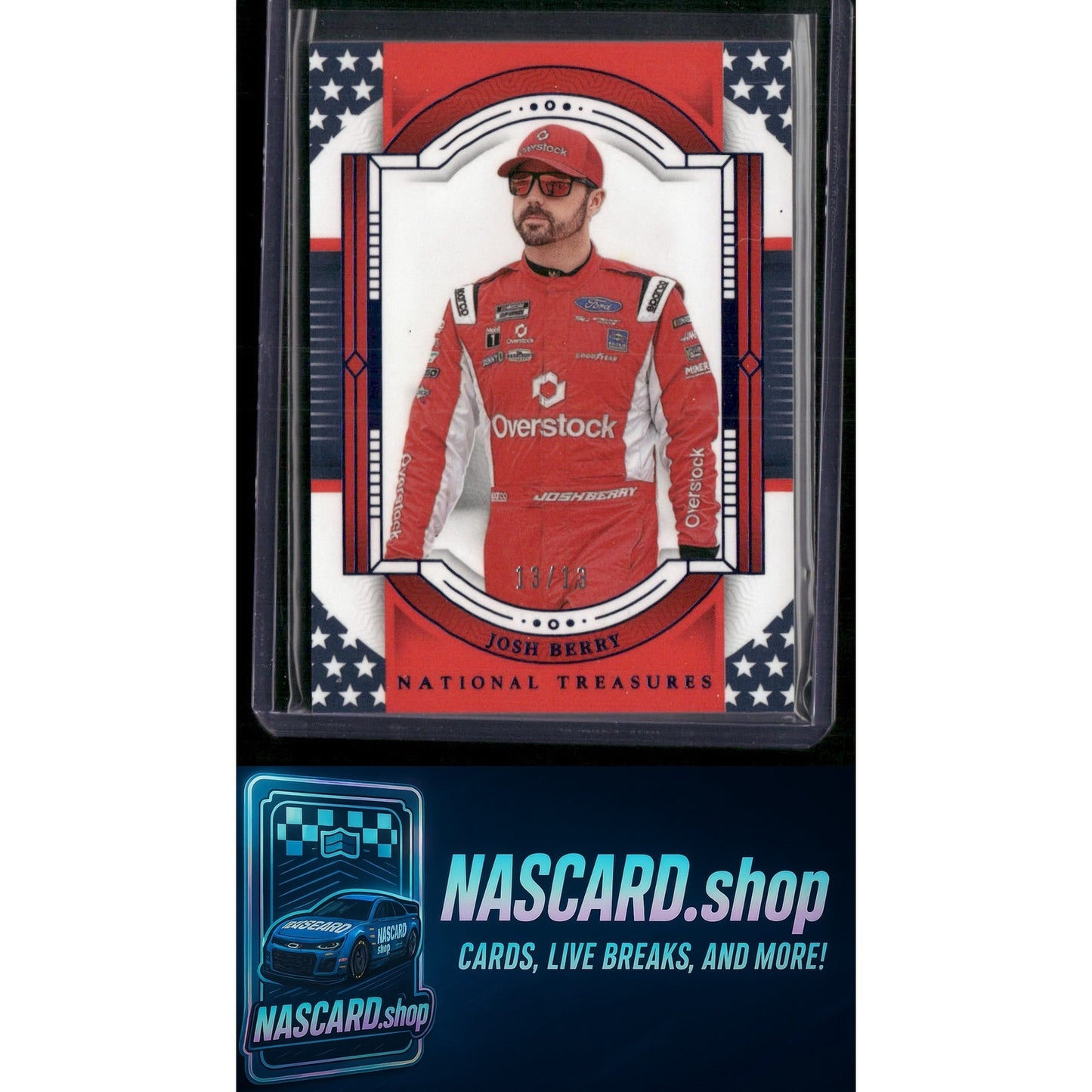 2024 Panini National Treasures #19 Josh Berry Stars And Stripes #/13