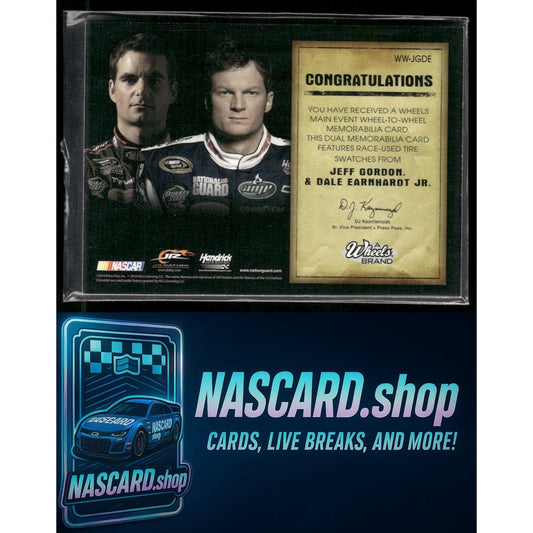 2010 Wheels Main Event Jeff Gordon Dale Earnhardt Jr Wheel to Wheel Holofoil /10 - NASCARD.shop