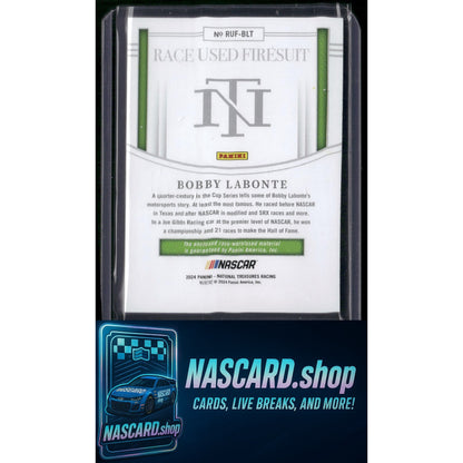 2024 Panini National Treasures #RUF-BLT Bobby Labonte Race Used Firesuit #/99 - NASCARD.shop