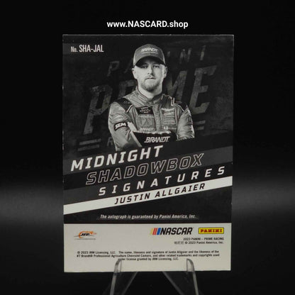 2023 Prime Racing Midnight Shadowbox Signatures Gold Justin Allgaier 25/25