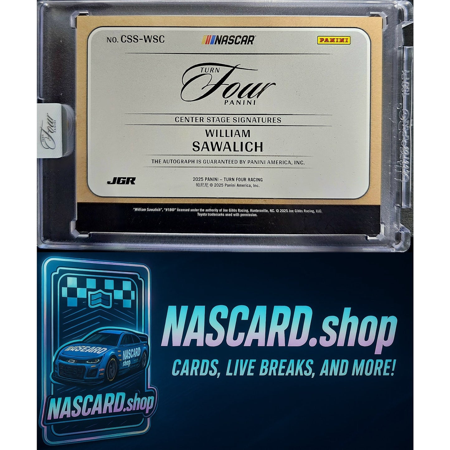 2025 Turn Four Racing William Sawalich Center Stage Signatures Silver #/75