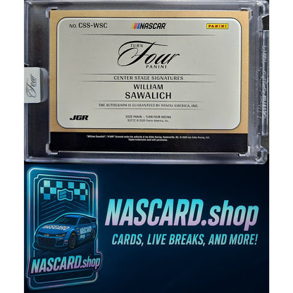 2025 Turn Four Racing William Sawalich Center Stage Signatures Silver #/75