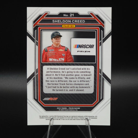 2023 Panini Prizm - Sheldon Creed #21 White Sparkle Prizm