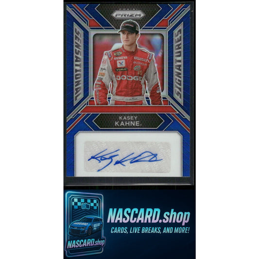 2024 Panini Prizm #SS-KKE Kasey Kahne Sensational Signatures Blue #/49