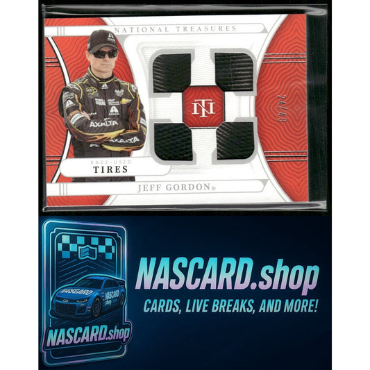 2022 Panini National Treasures Jeff Gordon Quad Race Used Tires #24/49 - NASCARD.shop