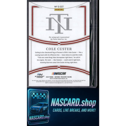2024 Panini National Treasures #S-CCT Cole Custer Signatures Holo Silver #/49