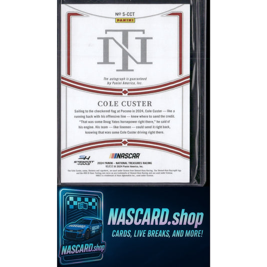2024 Panini National Treasures #S-CCT Cole Custer Signatures Holo Silver #/49
