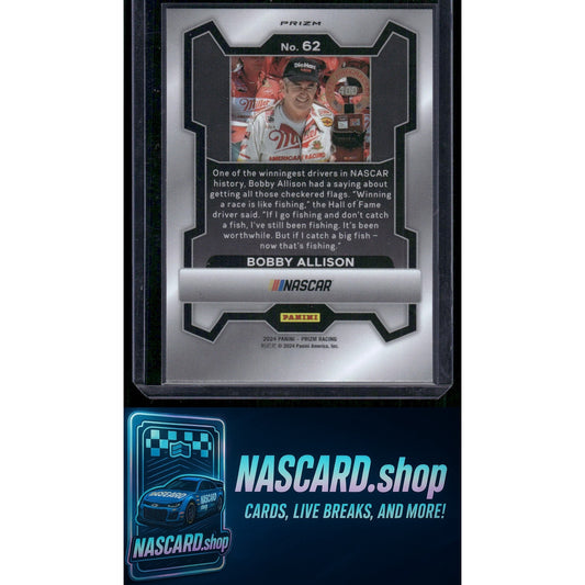 2024 Panini Prizm #62 Bobby Allison White Sparkle