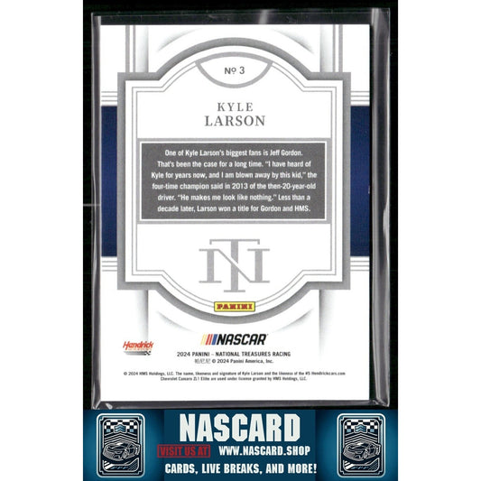 2024 National Treasures Base #3 Kyle Larson /49