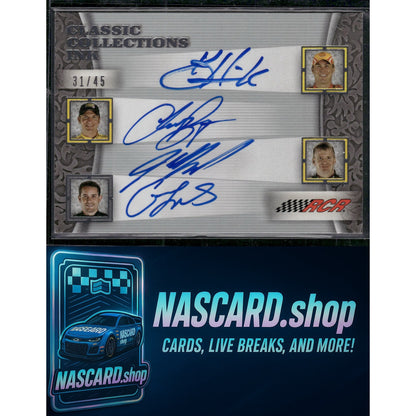 2009 Mears Burton Kevin Harvick Clint Bowyer Classic Collections Ink /45 - NASCARD.shop