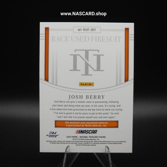 2024 National Treasures Race Used Firesuit Blue Josh Berry /75