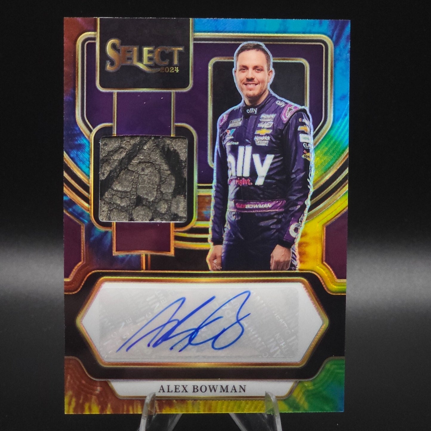 2024 Panini Select -Autographed Memorabilia Tie-Dye Prizm Alex Bowman /25