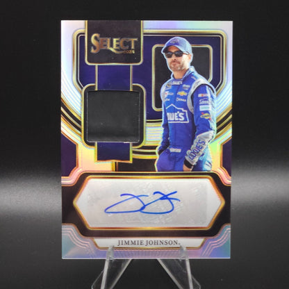2024 Panini Select Autographed Memorabilia Silver Prizm Jimmie Johnson /35 - NASCARD.shop