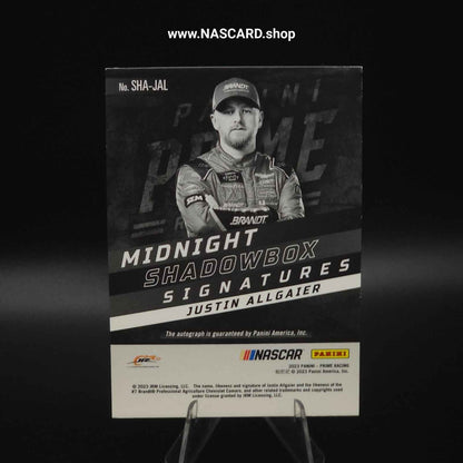 2023 Panini Prime Racing - Midnight Shadowbox Signatures Justin Allgaier 60/99 - NASCARD.shop