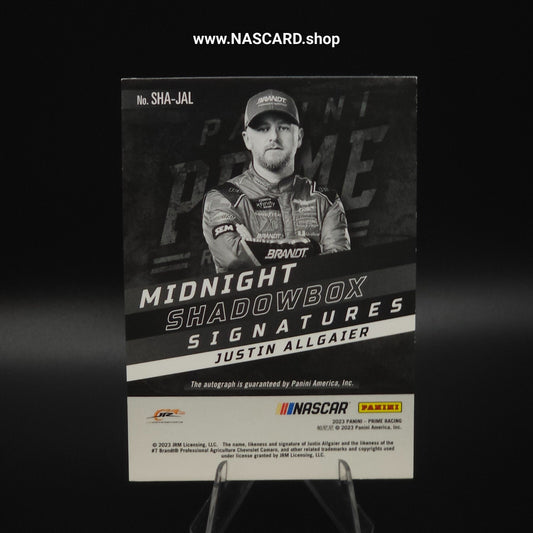 2023 Panini Prime Racing - Midnight Shadowbox Signatures Justin Allgaier 60/99