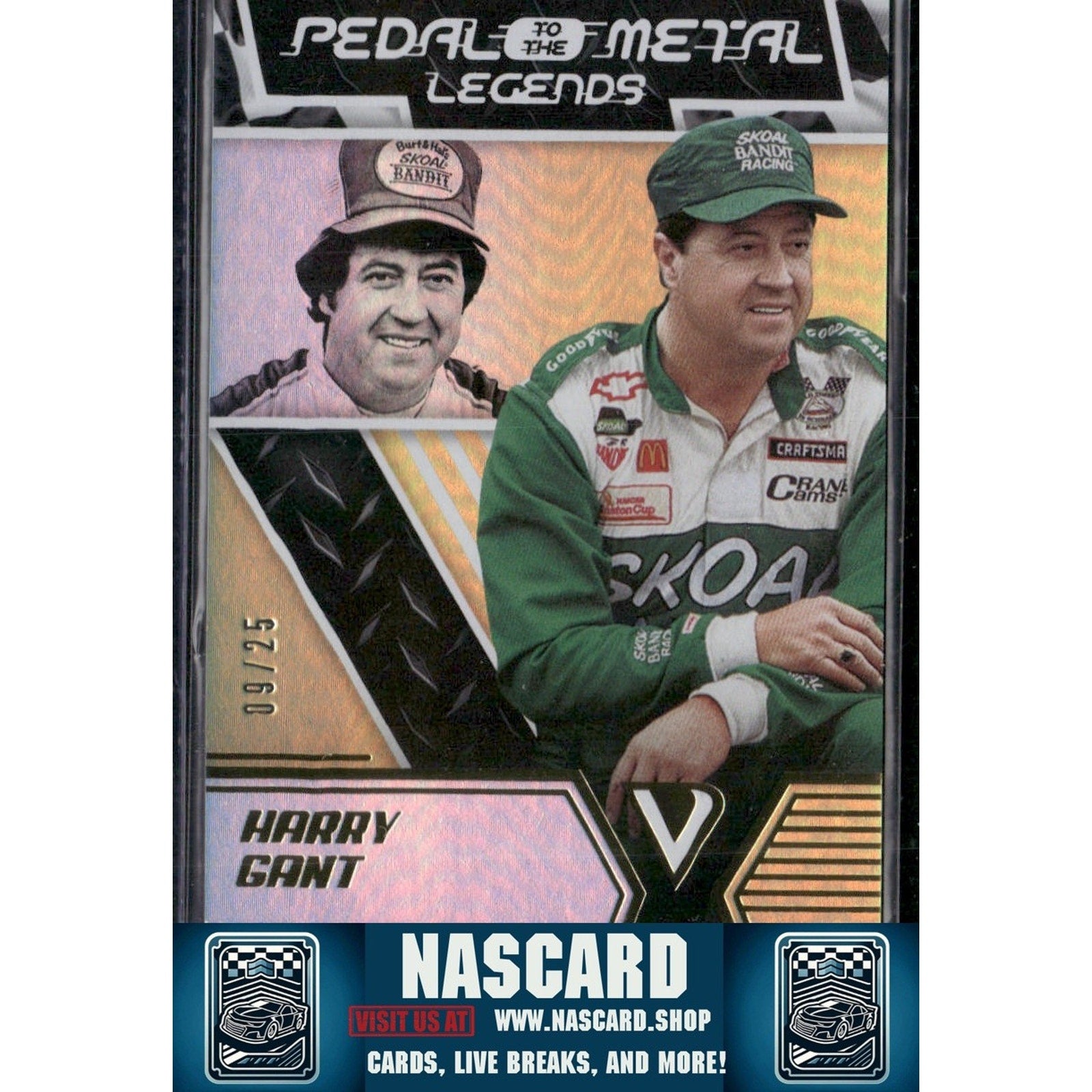 2019 Panini Victory Lane #71 Harry Gant Pedal to the Metal Gold - NASCARD.shop
