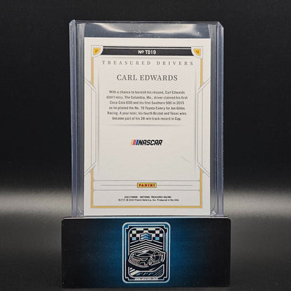 2023 Panini National Treasures Treasured Drivers Holo Gold Carl Edwards /10 - NASCARD.shop