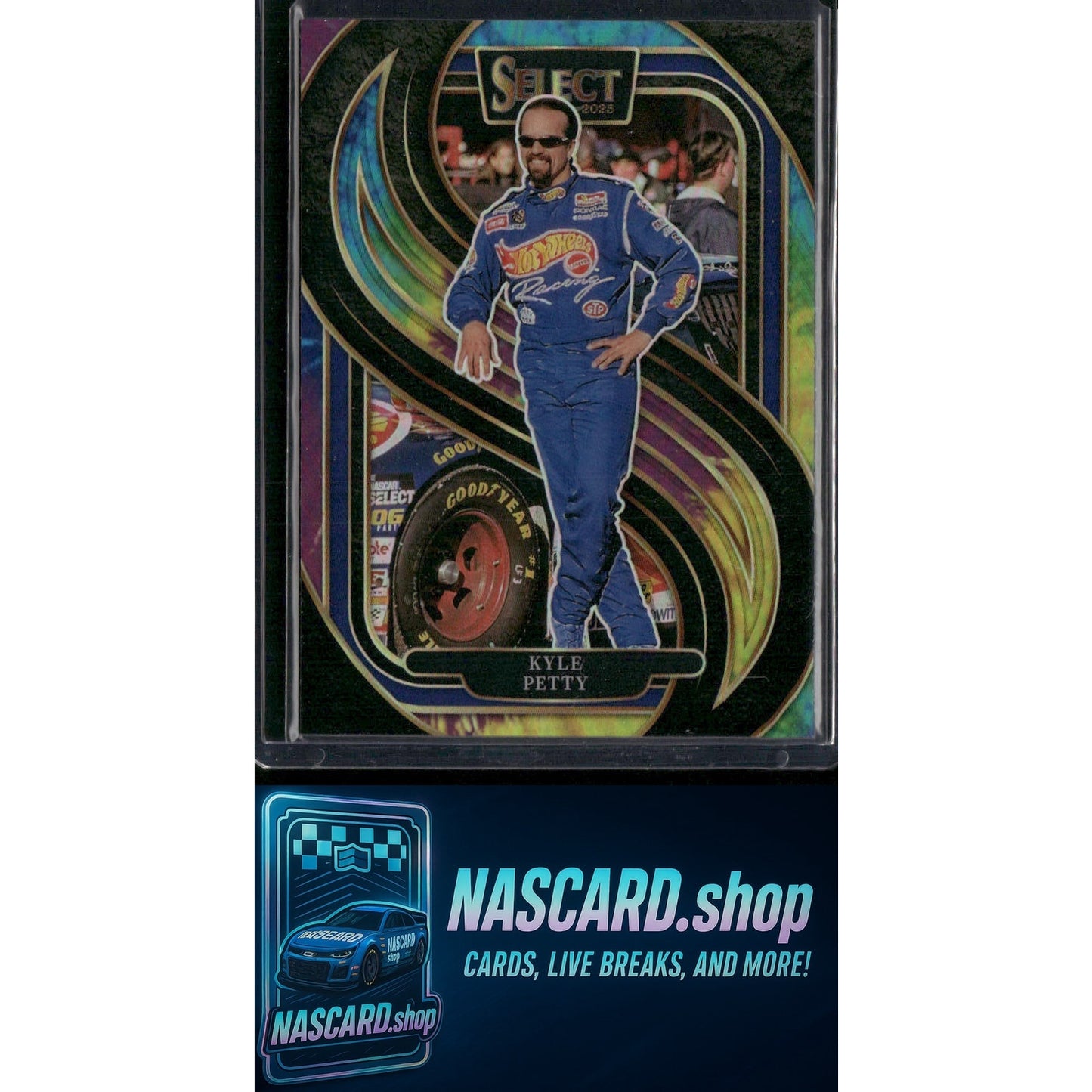 2025 Select Racing #236 Kyle Petty Trackside Tie-Dye Prizms #/13 - NASCARD.shop