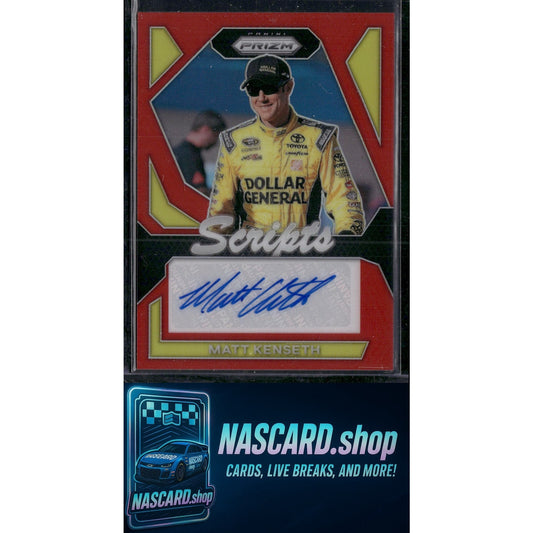 2024 Panini Prizm #S-MKH Matt Kenseth Scripts Red #/99 - NASCARD.shop