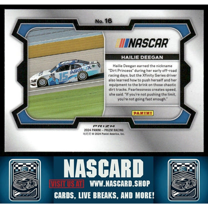 2024 Panini Prizm - Hailie Deegan #16 White Sparkle Prizm