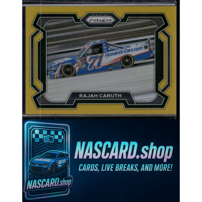 2024 Panini Prizm Rides #22 Rajah Caruth Gold #/10 - NASCARD.shop