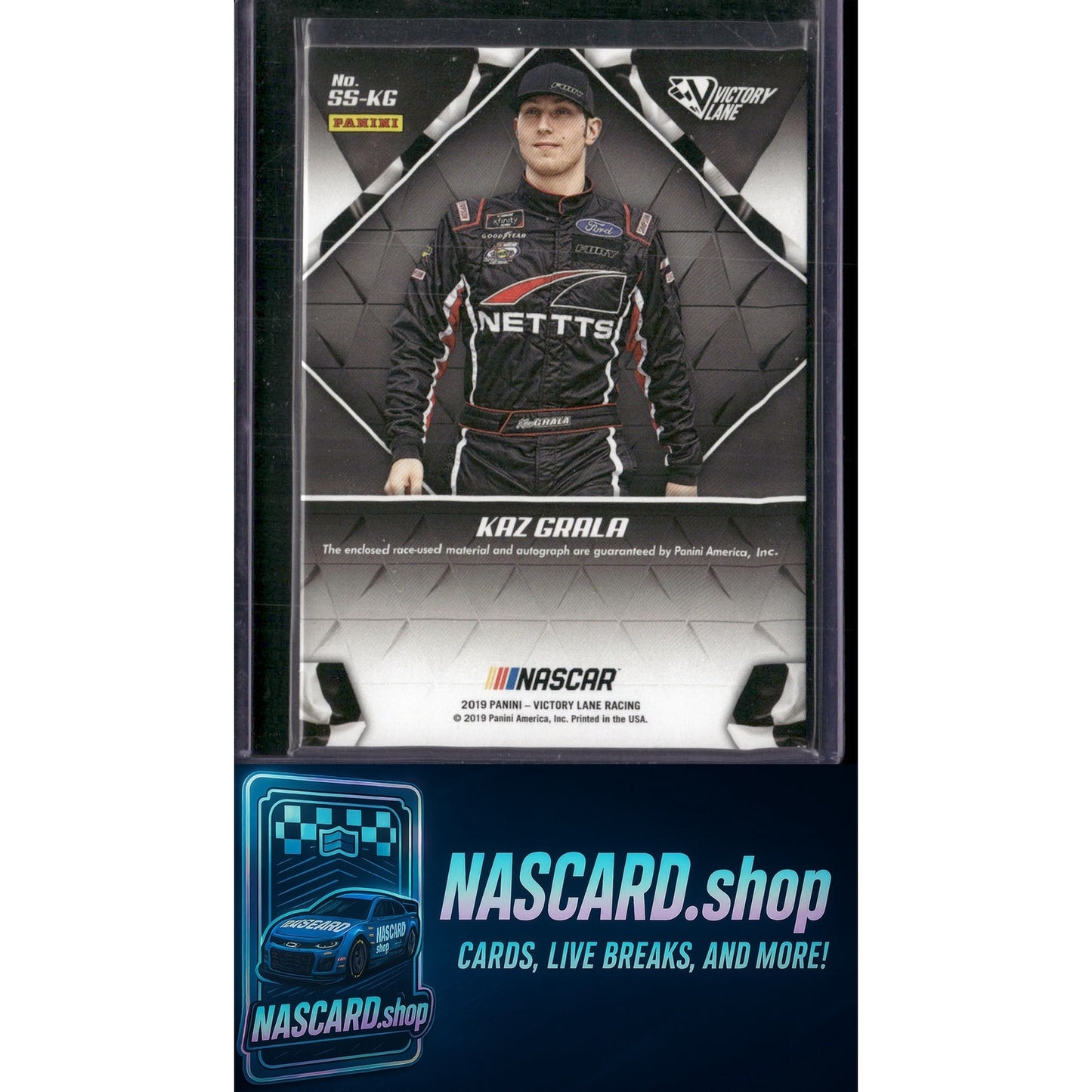 2019 Panini Victory Lane #SS-KG Kaz Grala Signature Swatches - NASCARD.shop