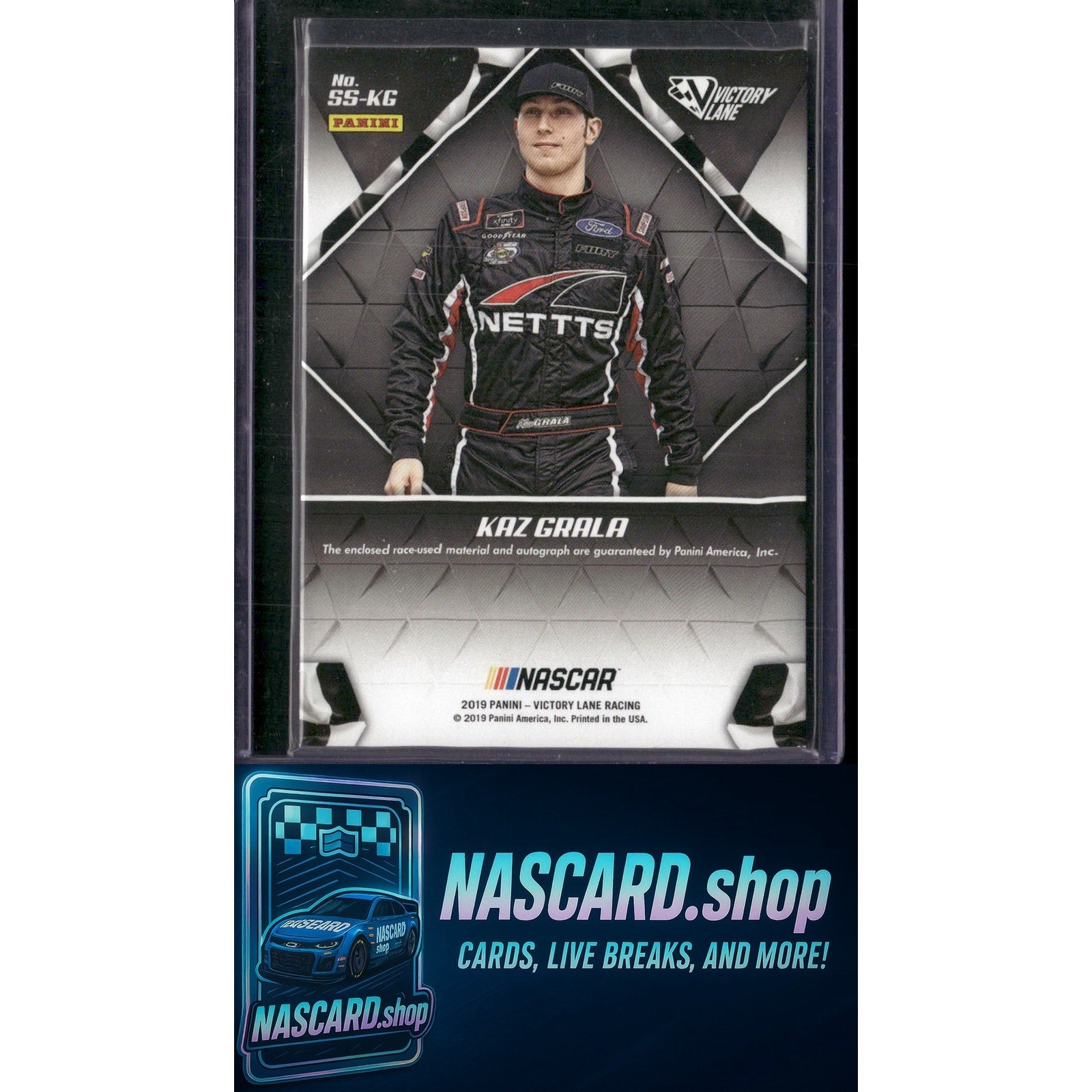 2019 Panini Victory Lane #SS-KG Kaz Grala Signature Swatches - NASCARD.shop