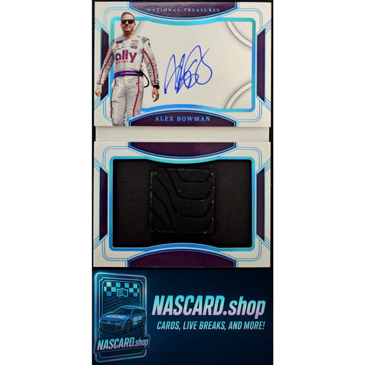 2023 National Treasures Alex Bowman Jumbo Shoe Sole Signature Booklet #/10