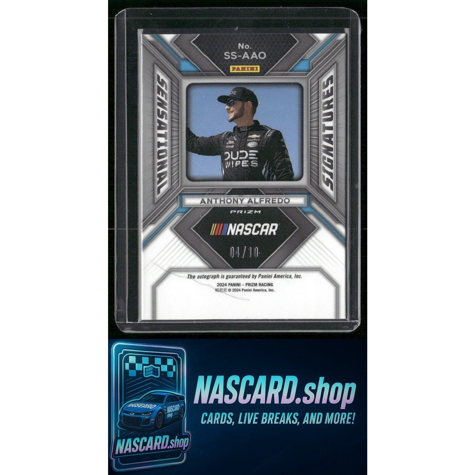 2024 Panini Prizm #SS-AAO Anthony Alfredo Sensational Signatures Gold #/10 - NASCARD.shop