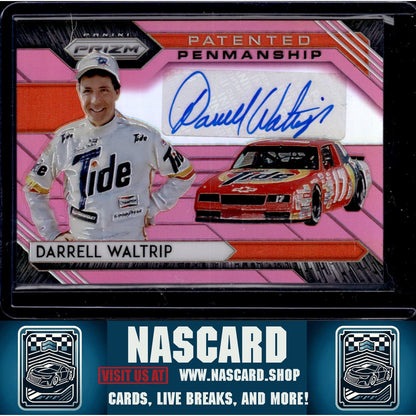 2020 Panini Prizm #PP-DW Darrell Waltrip Patented Penmanship Pink Prizm #/25 - NASCARD.shop
