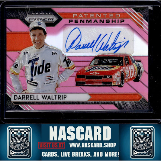 2020 Panini Prizm #PP-DW Darrell Waltrip Patented Penmanship Pink Prizm #/25 - NASCARD.shop