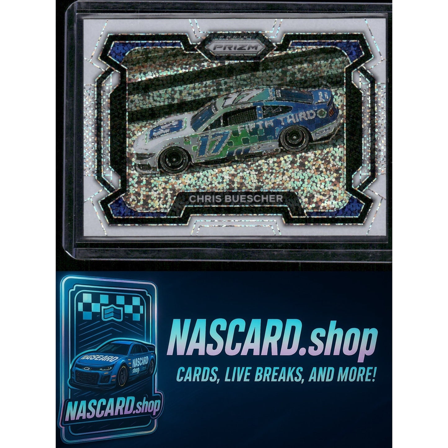 2024 Panini Prizm #79 Chris Buescher White Sparkle