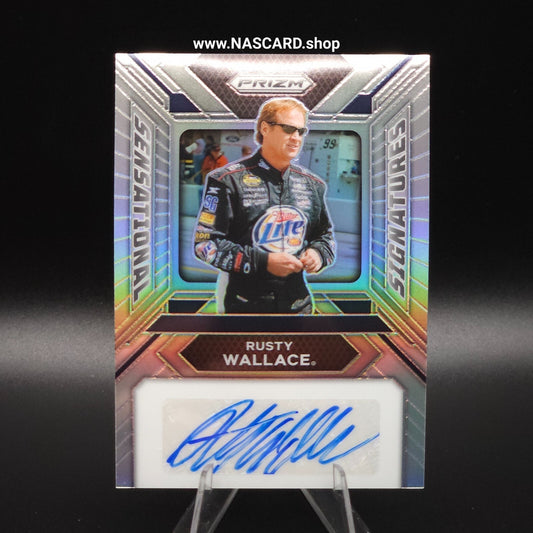 2024 Panini Prizm Racing Sensational Signatures Silver Prizm Rusty Wallace