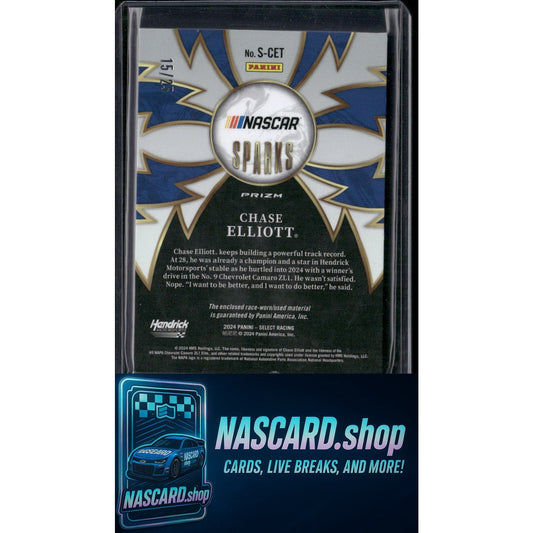 2024 Panini Select #S-CET Chase Elliott Sparks Tie-Dye Prizms #/25 - NASCARD.shop