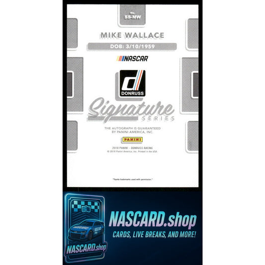 2018 Donruss #SS-MW Mike Wallace Signature Series