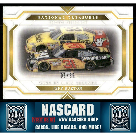 2024 Panini National Treasures #PF-10 Jeff Burton Photo Finishes #/35