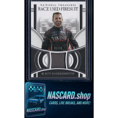 2024 Panini National Treasures #RUF-MDT Matt DiBenedetto Race Used Firesuit #/99