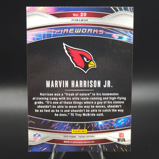 2024 Panini Prizm - Fireworks Marvin Harrison Jr. #20 Green Prizm (RC)
