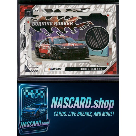 2025 Donruss #BRM-TGD Todd Gilliland Burning Rubber Materials