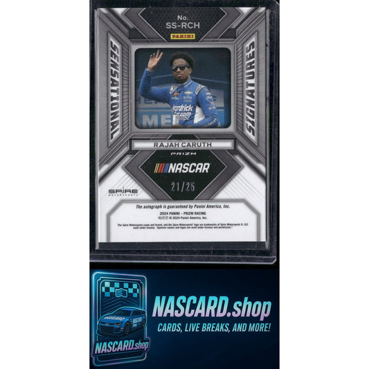 2024 Panini Prizm #SS-RCH Rajah Caruth Sensational Signatures Mojo #/25 - NASCARD.shop