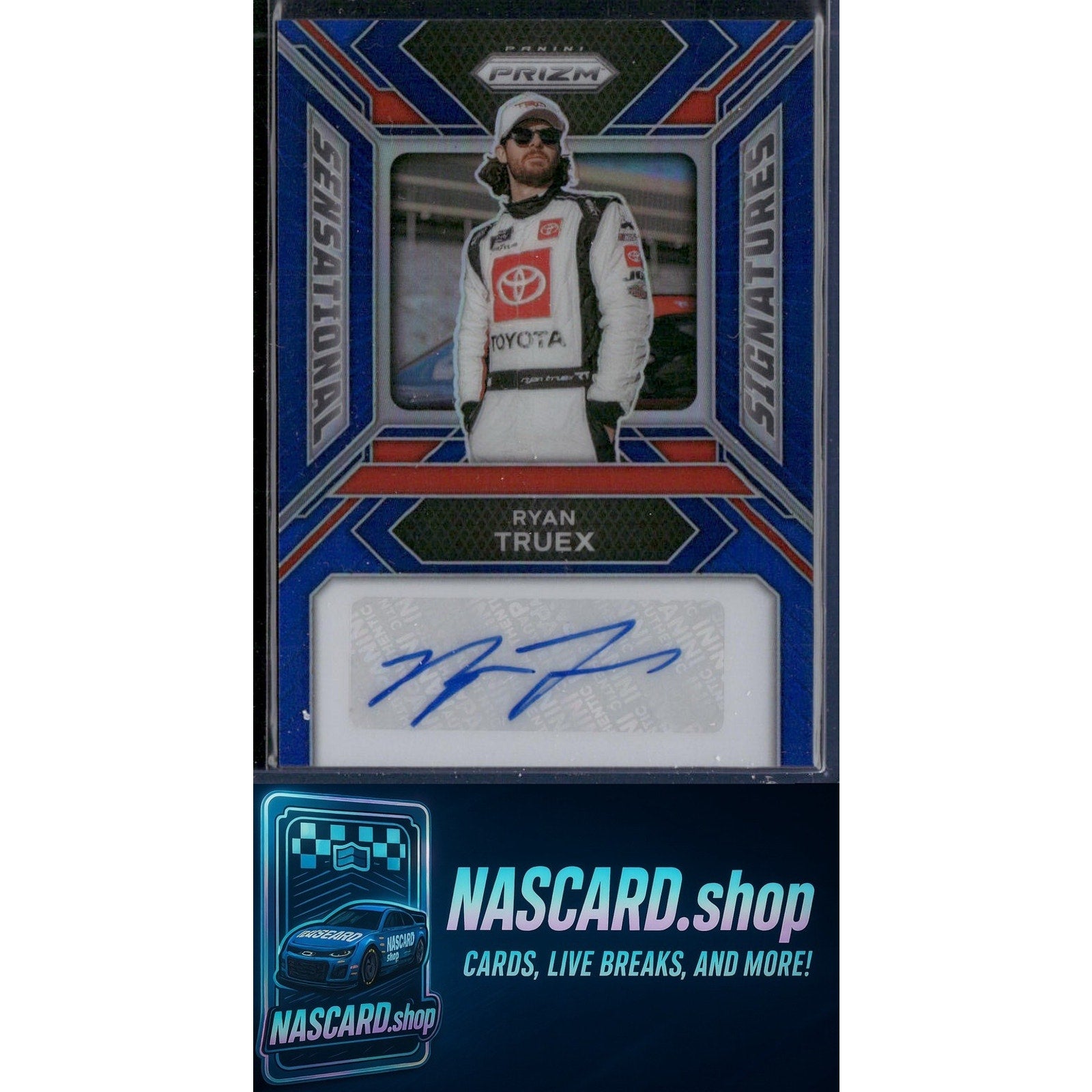 2024 Panini Prizm #SS-RTX Ryan Truex Sensational Signatures Blue #/49 - NASCARD.shop