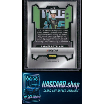 2024 Panini Prizm #5 Parker Retzlaff Blue Shimmer #/10